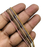 Anti Tarnish 5 Color Combo Metal Chains' Sold by 70-75 Cm Cutting Pack of Each Color' Size Approx. 2-2.5 MM