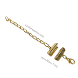 10 PCS PACK EXTENSION CHAIN FINDINGS FOR JEWELRY MAKING, GOLD POLISHED