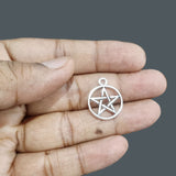 20 Pcs/Pack, 7 Chakra Charms Silver finish for spiritual jewelry making