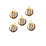 4 Pieces Pack' 18 mm ' Gold charms for jewelry making