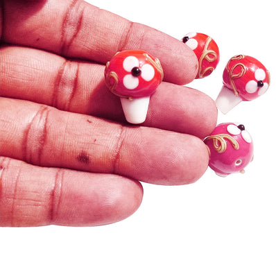 4pcs/Pkg. handmade Lampwork Glass beads Flower Vase