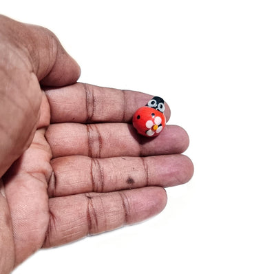 4PCS/PKG LAMPWORK BEADS Lady Bug Red DECORATIONS