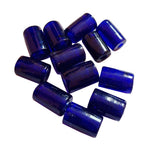 10/Pcs Pkg. Blue Transparent Tube Glass Beads Size about 20x14mm