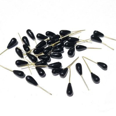 100/Pcs Pkg. glass charms with brass wire  jewelry making