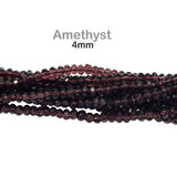 4mm amethyst beads Sold Per Strand/line  Faceted