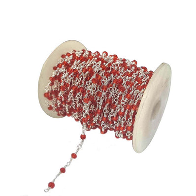 1 Meter Pkg. Beaded crystal glass Beads chain for jewelry making