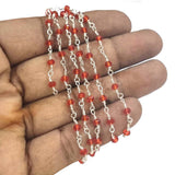 1 Meter Pkg. Beaded crystal glass Beads chain for jewelry making