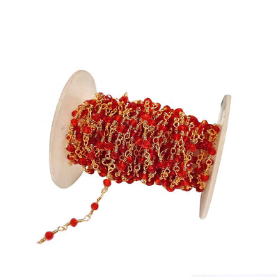 1 Meter Pkg. Beaded crystal glass Beads chain for jewelry making