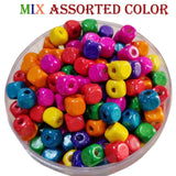 Multicolor Wood Beads Size about 8mm Cube Shape, Sold By 25 Grams, Approx. 120 Beads