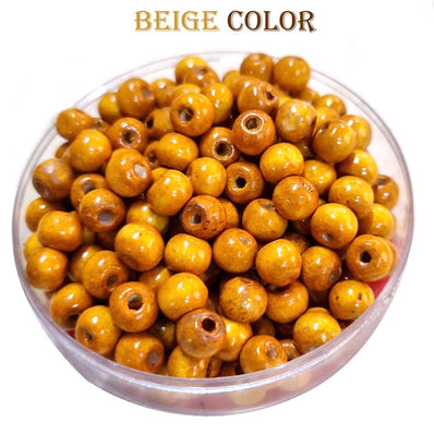 Beige Wood Beads Size about 8mm Round Shape, Sold By 25 Grams, Approx. 150 Beads