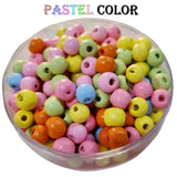 Pastel color Multi Wood Beads Size about 8mm Round Shape, Sold By 50 Grams, Approx. 260 Beads
