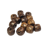 10/Pcs Pkg. Palm Wood Natural Beads handmade Barrel Shape