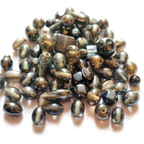 Bead mix, glass, Gray colors, 4x3mm-42x12mm mixed shape. Sold per 250 Gram pkg, approximately 200~225 beads. Depend on the size