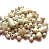 Bead mix, glass, White colors, 4x3mm-42x12mm mixed shape. Sold per 250 Gram pkg, approximately 200~225 beads. Depend on the size