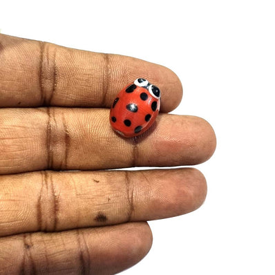 10/Pcs Lot, Lady Bug Handmade beads charms for jewelry making
