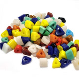 Glass Beads opaque multicolored luster, 7x4mm-8x5mm uncut Chips. Sold per 50 Grams Pkg. Approx 100 Beads 50/grams pack