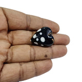 2/PCS LARGE Black HANDMADE POLKA DOT BEADS