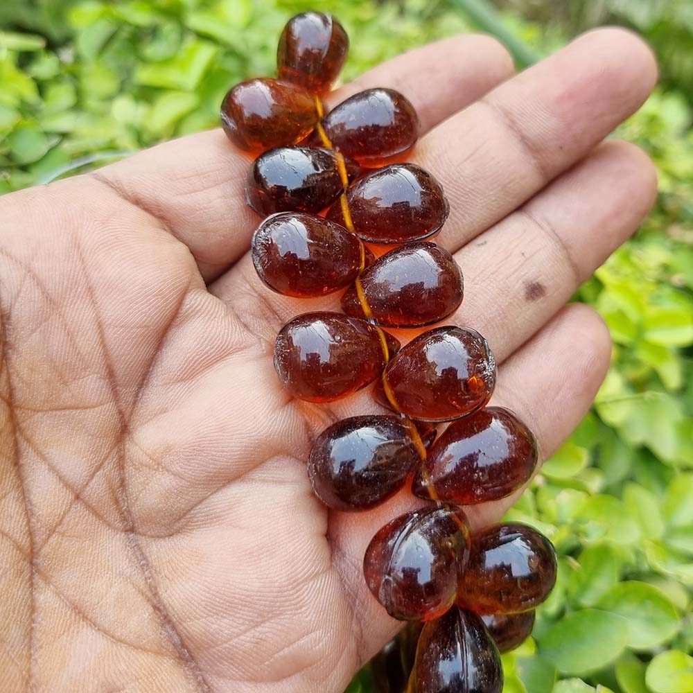 20 PCS/LOT DROP GLASS BEADS SIDE HOLE