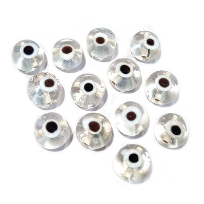 10/pcs pkg. Evil Eye Nazar Beads White colors