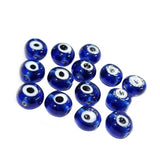 20/pcs Pkg. Handmade Evil eye Nazar beads Blue color