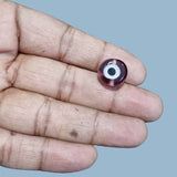 20/pcs pkg. Evil eye glass beads Flat Disc, Purple color