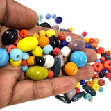 250/grams pkg. opaque glass beads mix