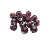 20/pcs pkg. purple evil eye nazar beads in 10mm round