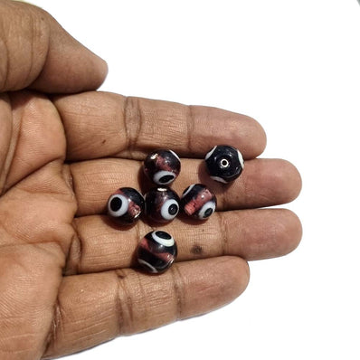 20/pcs pkg. purple evil eye nazar beads in 10mm round