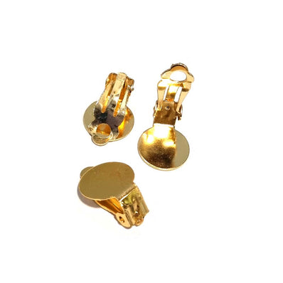 5 Pair Pack Clip-on Earring Findings ,Earring Clips with Loop Earring Setting Components for DIY Non Pierced Earring Making Supplies