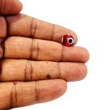 20/PCS PKG. ROUND Red EVIL EYE NAZAR BEADS IN 10MM SIZE