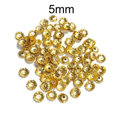 Silver and Gold Plated Caps – Madeinindia Beads