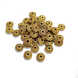 50/Pcs lot, Gold antique, Spacer Beads in size 8mm and thickness about 3mm