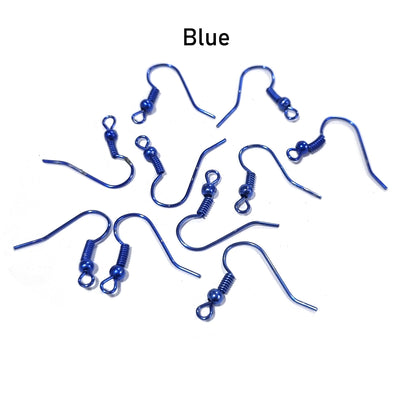 Choice of Colors-Colorful Enamel  Earrings Hook, Findings Raw materials 20 Pairs