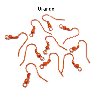 Choice of Colors-Colorful Enamel  Earrings Hook, Findings Raw materials 20 Pairs