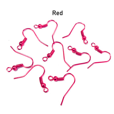 Choice of Colors-Colorful Enamel  Earrings Hook, Findings Raw materials 20 Pairs