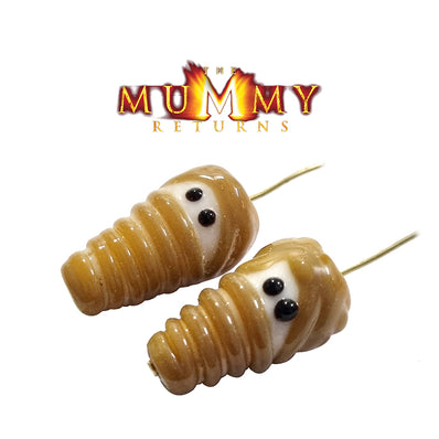 12/Pcs pkg. handmade Lampwork Glass beads artistic Mummy Camel Color