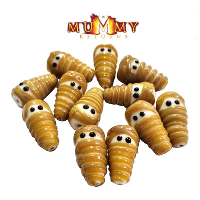 12/Pcs pkg. handmade Lampwork Glass beads artistic Mummy Camel Color