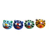 8 pcs pkg. Pussy Cat handmade lampwork glass beads for Jewellery Making