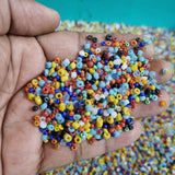200 GRAMS PKG. Mix VINTAGE glass seed beads COLORED SEED BEAD LOOSE MOROCCAN BEADS BERBER TRIBE ETHNIC BEADS SIZE 2~4MM
