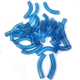 40 Pcs Pack About 5x25mm Handmade Glass Arch Pipe Beads for jewelry making