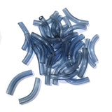 40 Pcs Pack About 5x25mm Handmade Glass Arch Pipe Beads for jewelry making