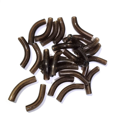 40 Pcs Pack About 5x25mm Handmade Glass Arch Pipe Beads for jewelry making