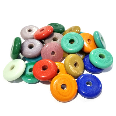 Mix 20 Pcs Pack Round Flat Shape About 7x25mm
