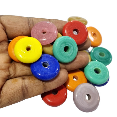 Mix 20 Pcs Pack Round Flat Shape About 7x25mm