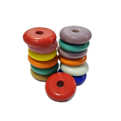 Mix 20 Pcs Pack Round Flat Shape About 7x25mm