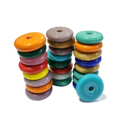 Mix 20 Pcs Pack Round Flat Shape About 7x25mm