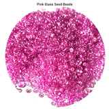 100/Gram Pkg. Pink Glass Seed Beads
