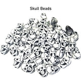 100 Pieces White Acrylic Skull Beads Skeleton Head Beads Spacer Beads for Jewellery Making Neclace Bracelet in size about 12x9mmmm