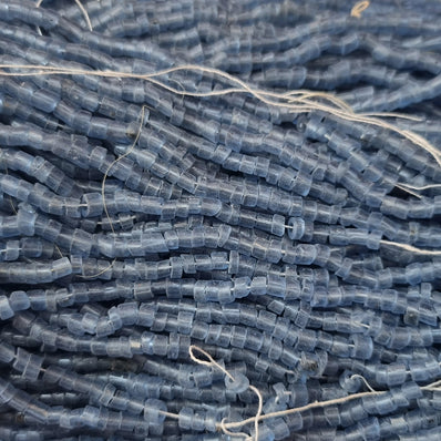 200 GRAMS PKG. VINTAGE Blue COLORED SEED BEAD LOOSE/STRING MOROCCAN BEADS BERBER TRIBE ETHNIC BEADS SIZE 3~4MM