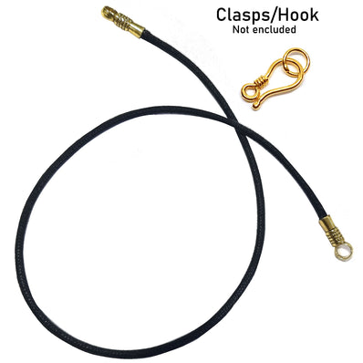 5 Pcs Pkg. Thick Cotton cord/threads lace, Black Choker cords, available in 5 Sizes, Rope size 4mm